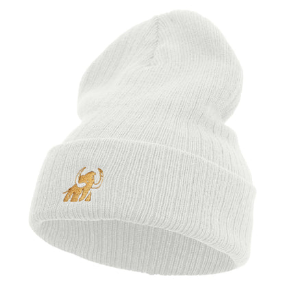 Made in USA Golden Mammoth Logo Embroidered Heavy Ribbed Cuff Beanie