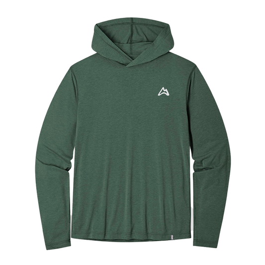 AllTrails × Stio Men's Divide Hooded Pullover - Ranger Green Heather