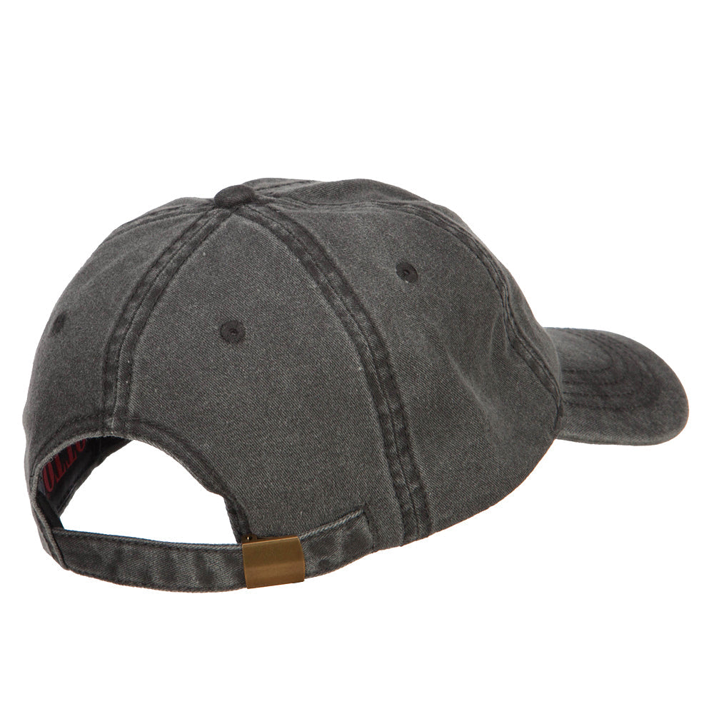 Ohio Map State Flag Embroidered Washed Cap
