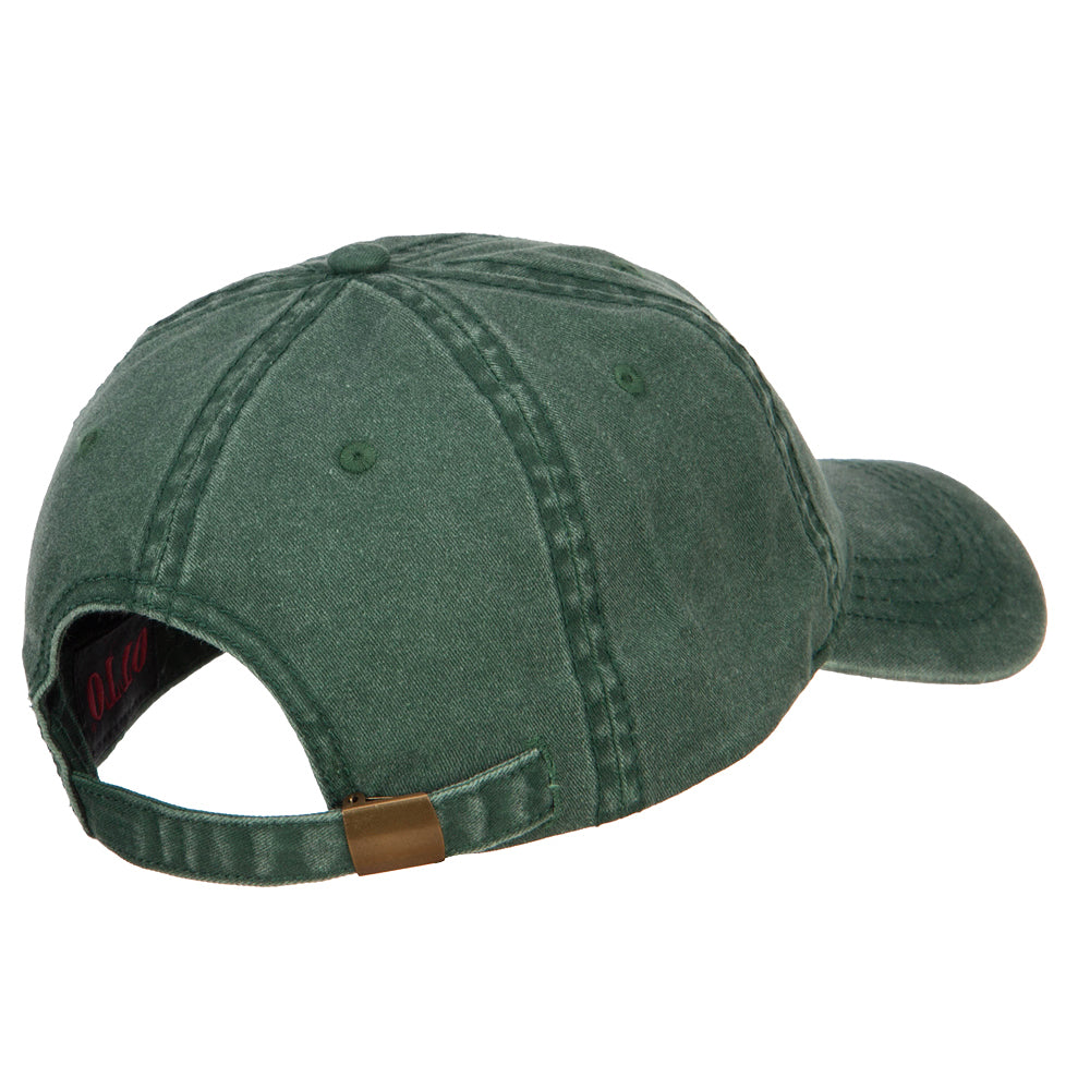 Ohio Map State Flag Embroidered Washed Cap