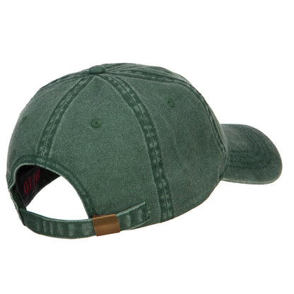 Ohio Map State Flag Embroidered Washed Cap