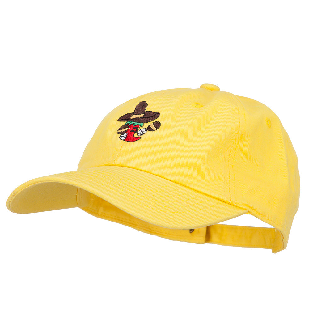 Pepper with Maracas Embroidered Unstructured Cap