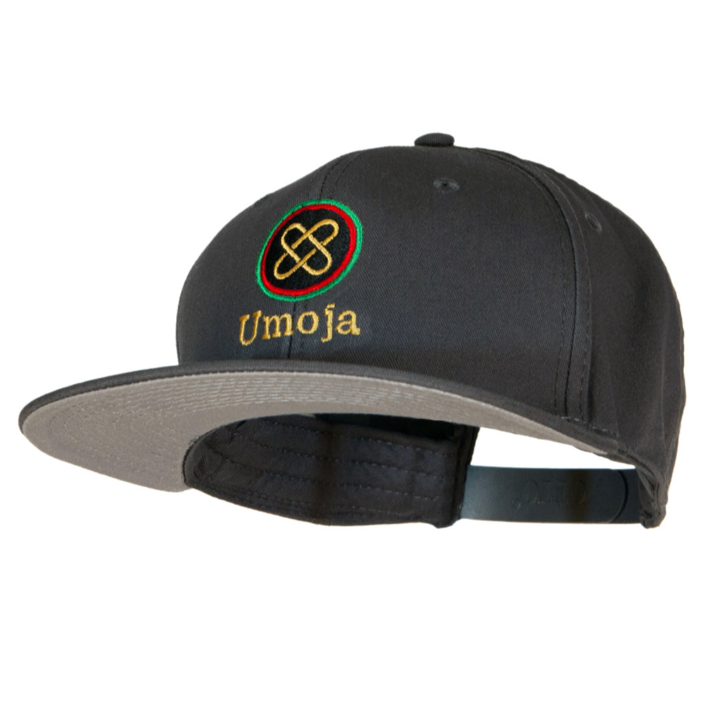 Umoja Kwanzaa Embroidered Superior Cotton Twill Flat Bill Prostyle Snapback Cap