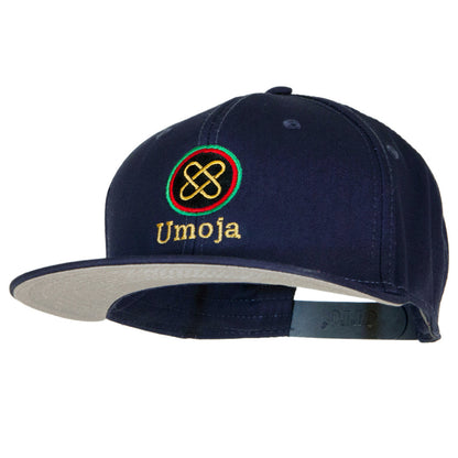 Umoja Kwanzaa Embroidered Superior Cotton Twill Flat Bill Prostyle Snapback Cap