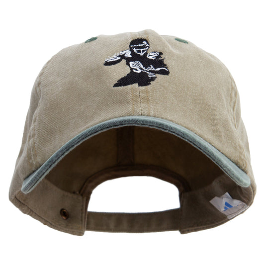 Quarterback Established Embroidered Pigment Dyed Wash Cap