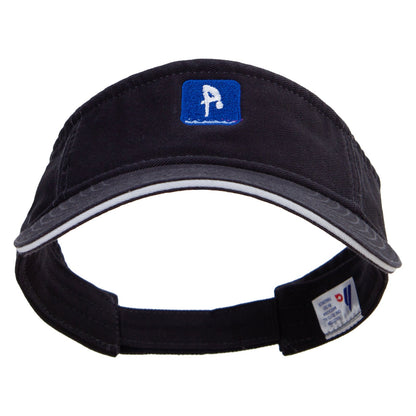 Diver Icon Embroidered Prostyle Cotton Twill Washed Visor